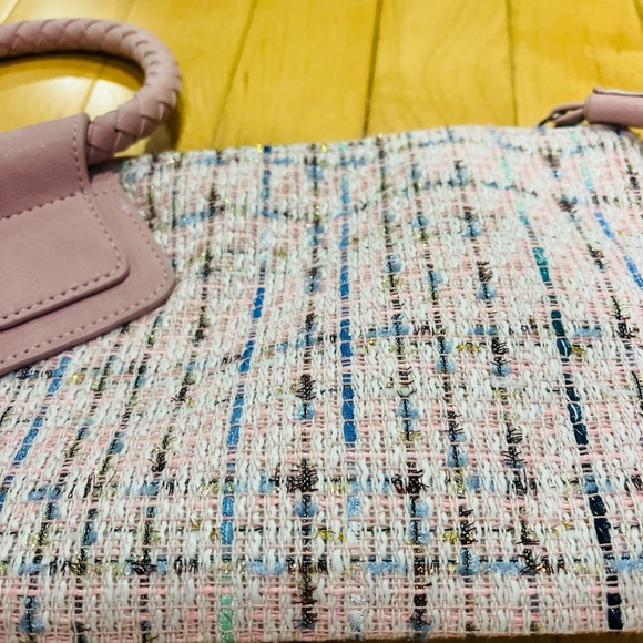 Alba Tweed Clutch with Blue and Pink Details - Picture 2 of 9
